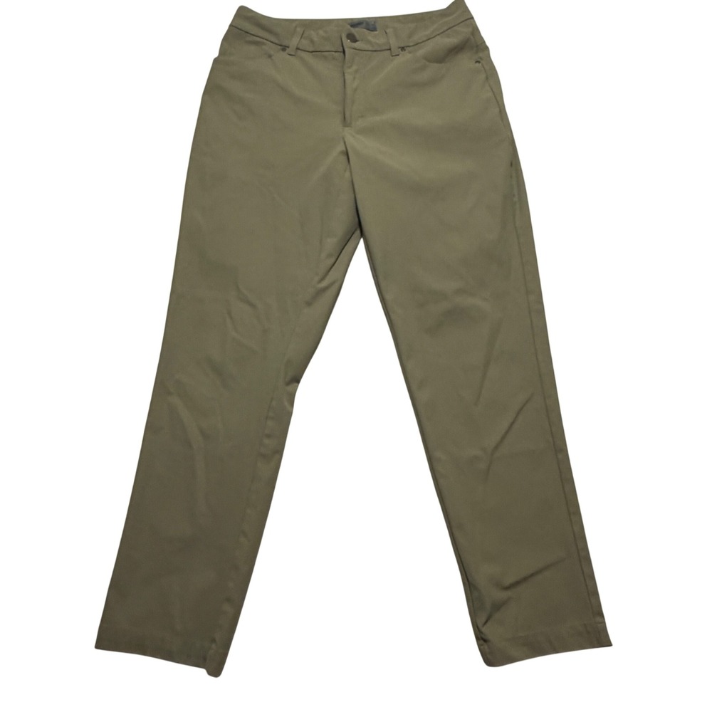 VRST Slim Fit Mens Commuter Pants Olive Green 32x30 Stretch Performance Trousers